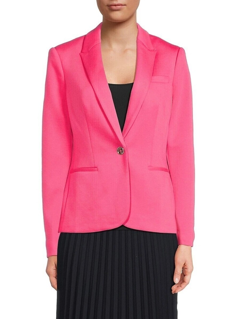 Tommy Hilfiger Women’s Notched-Lapel Single-Button Blazer 10